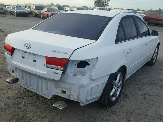 5NPEU46F66H072894 - 2006 HYUNDAI SONATA WHITE photo 4