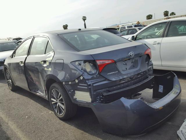 5YFBURHE5HP602279 - 2017 TOYOTA COROLLA L GRAY photo 3