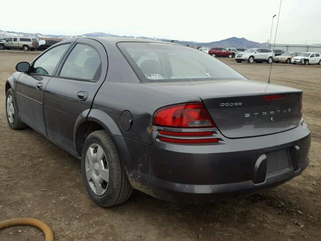 1B3EL46R75N592101 - 2005 DODGE STRATUS SX CHARCOAL photo 3