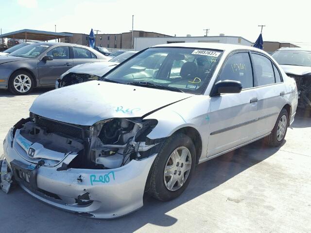 2HGES16394H644249 - 2004 HONDA CIVIC DX V SILVER photo 2