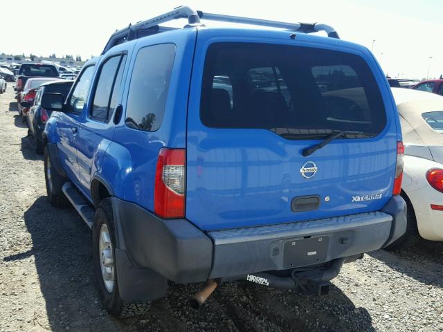 5N1ED28T62C523623 - 2002 NISSAN XTERRA XE BLUE photo 3