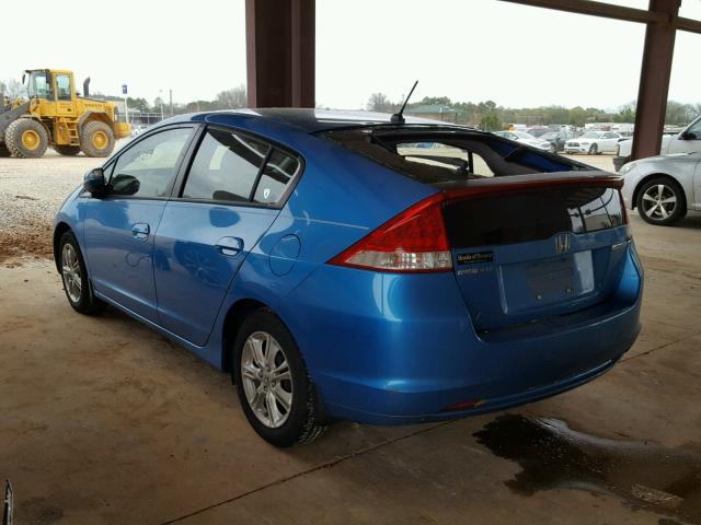 JHMZE2H77AS033782 - 2010 HONDA INSIGHT EX BLUE photo 3