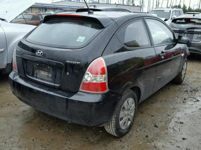 KMHCM36C08U103228 - 2008 HYUNDAI ACCENT GS BLACK photo 4