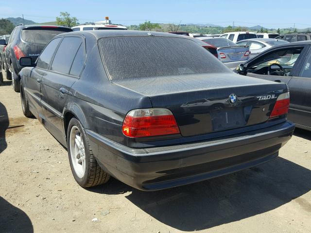 WBAGH83491DP26175 - 2001 BMW 740 IL BLACK photo 3