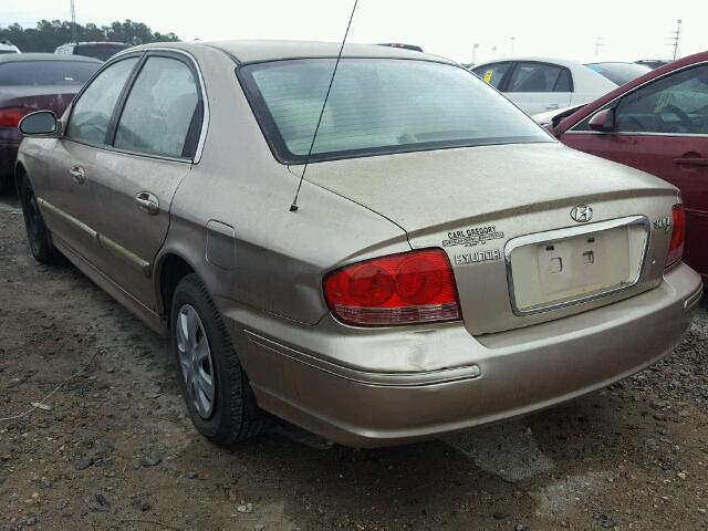 KMHWF25H55A167261 - 2005 HYUNDAI SONATA GL BEIGE photo 3