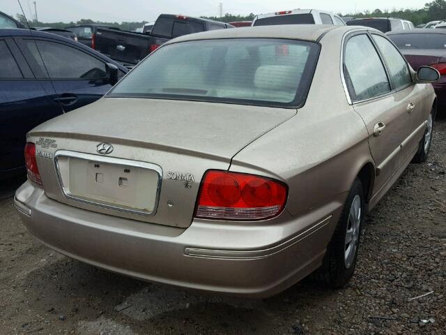 KMHWF25H55A167261 - 2005 HYUNDAI SONATA GL BEIGE photo 4