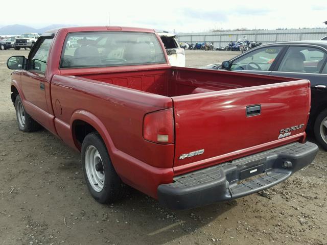 1GCCS14H038162827 - 2003 CHEVROLET S TRUCK S1 BURGUNDY photo 3