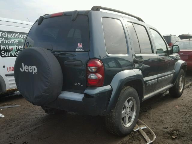 1J4GL38K15W671432 - 2005 JEEP LIBERTY RE GREEN photo 4