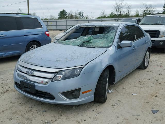 3FADP0L30BR129948 - 2011 FORD FUSION HYB BLUE photo 2