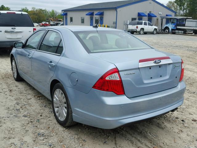 3FADP0L35BR141643 - 2011 FORD FUSION HYB BLUE photo 3