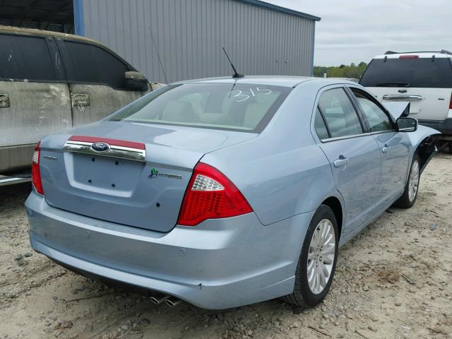 3FADP0L35BR141643 - 2011 FORD FUSION HYB BLUE photo 4