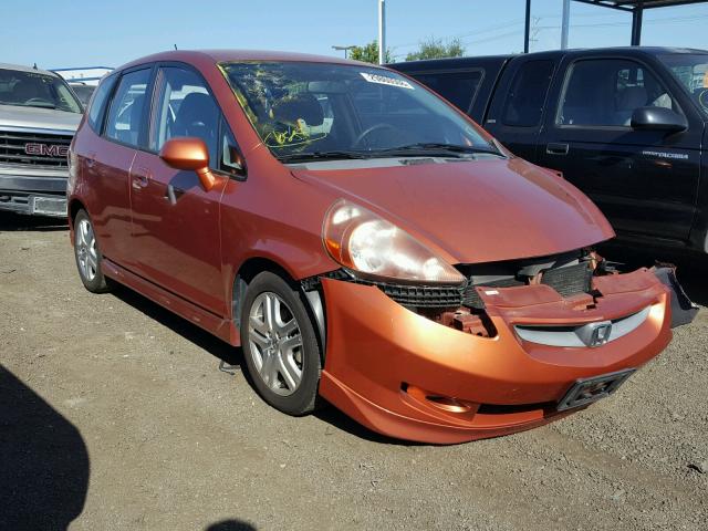 JHMGD38677S043793 - 2007 HONDA FIT S ORANGE photo 1