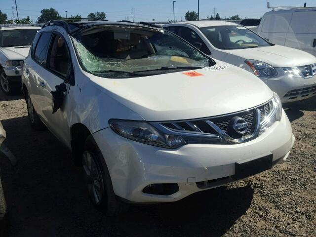 JN8AZ1MU2CW105528 - 2012 NISSAN MURANO S WHITE photo 1