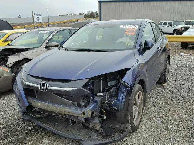 3CZRU5H38HM703677 - 2017 HONDA HR-V LX BLUE photo 2