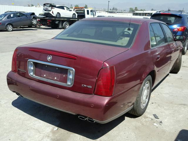 1G6KE57Y4YU268852 - 2000 CADILLAC DEVILLE DH BURGUNDY photo 4