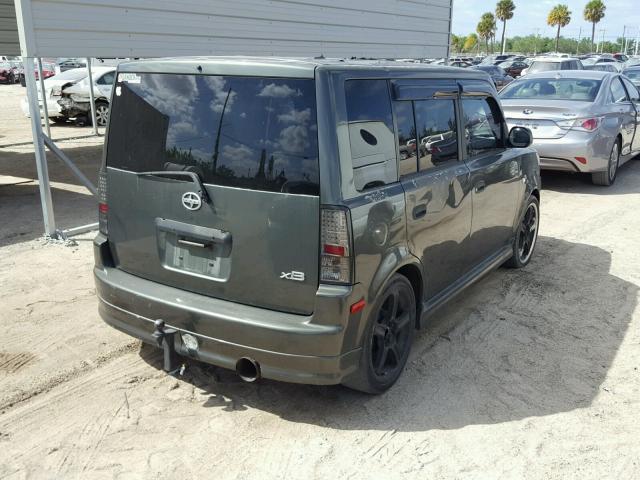 JTLKT324154003768 - 2005 TOYOTA SCION XB GREEN photo 4