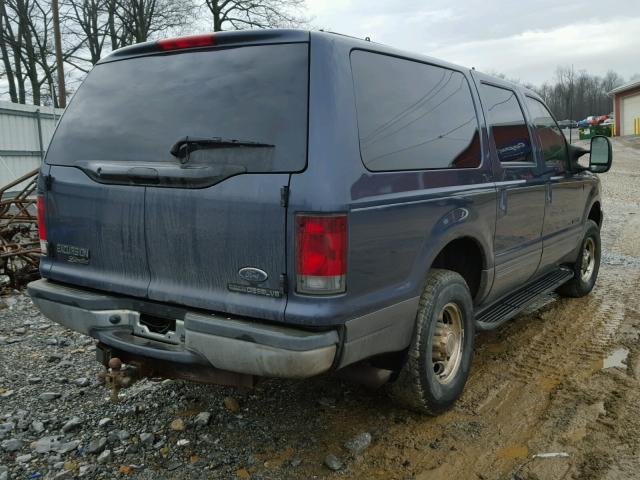 1FMSU41F72ED63744 - 2002 FORD EXCURSION BLUE photo 4