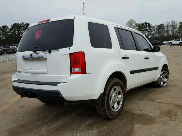 5FNYF38269B021507 - 2009 HONDA PILOT LX WHITE photo 4