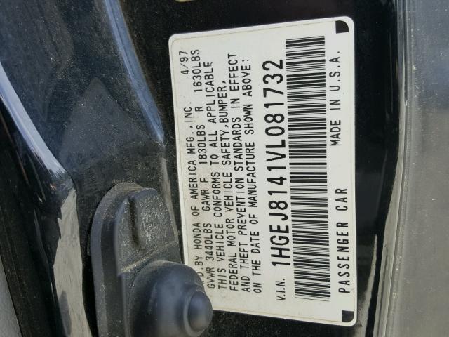 1HGEJ8141VL081732 - 1997 HONDA CIVIC EX Qara foto 10