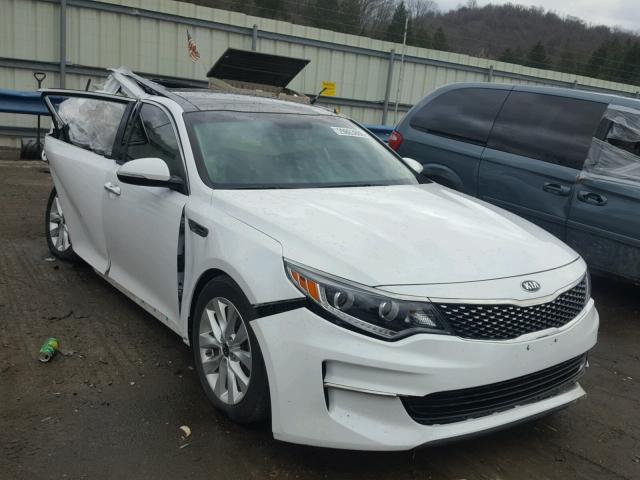 5XXGU4L37GG086741 - 2016 KIA OPTIMA EX WHITE photo 1