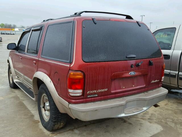 1FMZU32P6WZA36010 - 1998 FORD EXPLORER MAROON photo 3