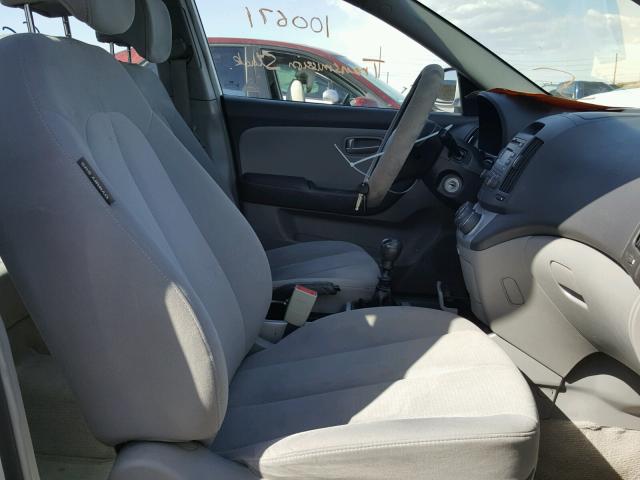 KMHDU46D17U071536 - 2007 HYUNDAI ELANTRA GL SILVER photo 5