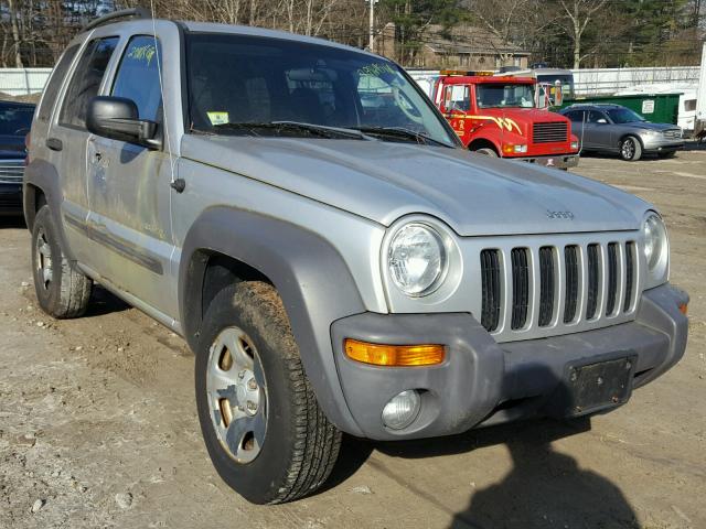 1J8GL48K84W248799 - 2004 JEEP LIBERTY SP SILVER photo 1