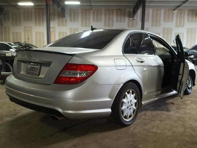 WDDGF56X79R042324 - 2009 MERCEDES-BENZ C 350 SILVER photo 4