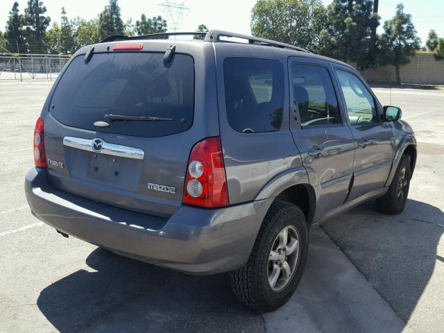 4F2YZ04125KM48697 - 2005 MAZDA TRIBUTE S GRAY photo 4