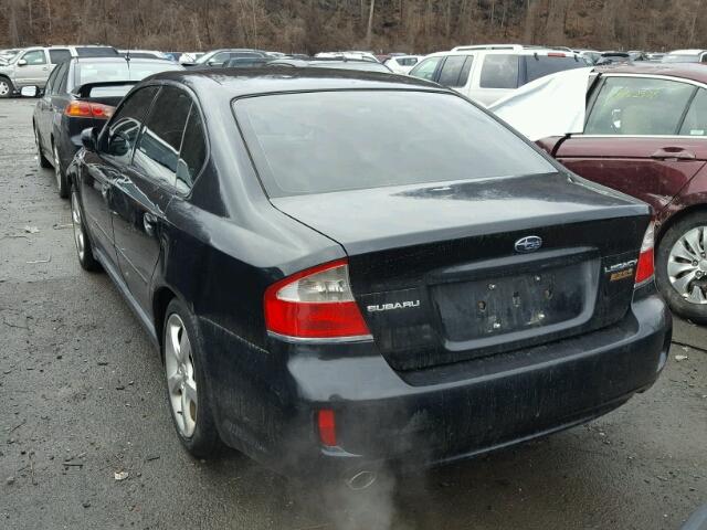 4S3BL626087219810 - 2008 SUBARU LEGACY 2.5 BLACK photo 3