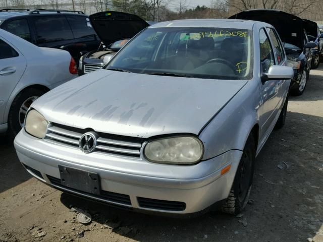 9BWGK61J724056571 - 2002 VOLKSWAGEN GOLF GLS SILVER photo 2