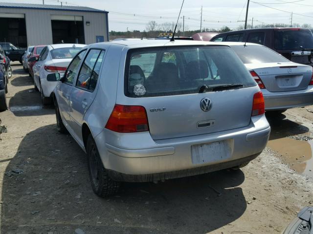 9BWGK61J724056571 - 2002 VOLKSWAGEN GOLF GLS SILVER photo 3