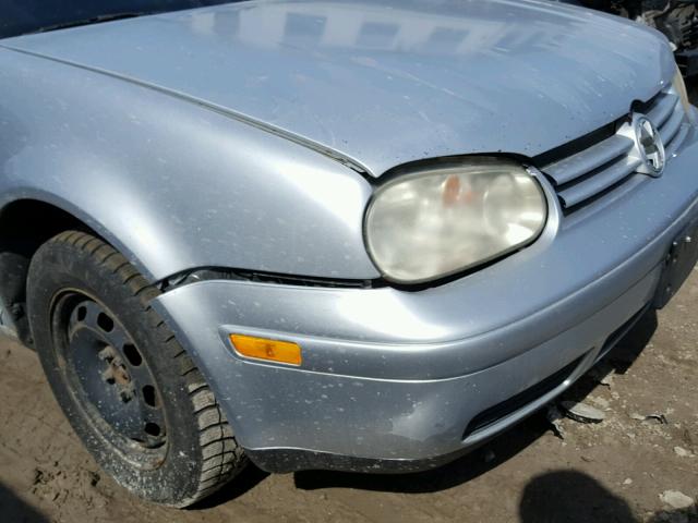 9BWGK61J724056571 - 2002 VOLKSWAGEN GOLF GLS SILVER photo 9