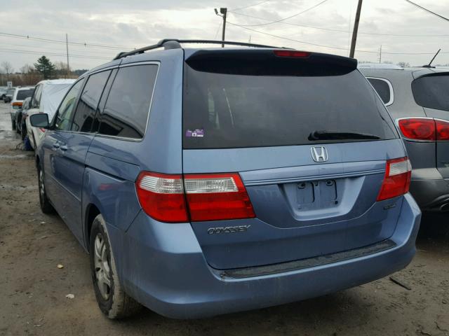 5FNRL38646B040701 - 2006 HONDA ODYSSEY EX BLUE photo 3