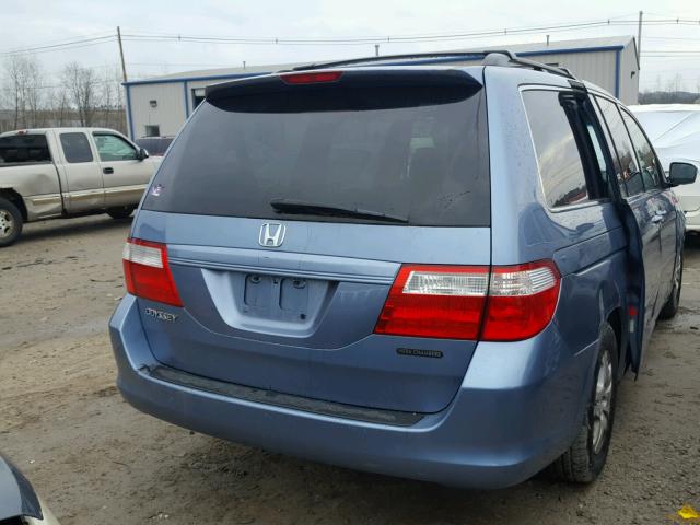 5FNRL38646B040701 - 2006 HONDA ODYSSEY EX BLUE photo 4