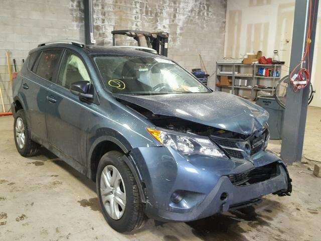 JTMBFREV9ED075151 - 2014 TOYOTA RAV4 LE BLUE photo 1