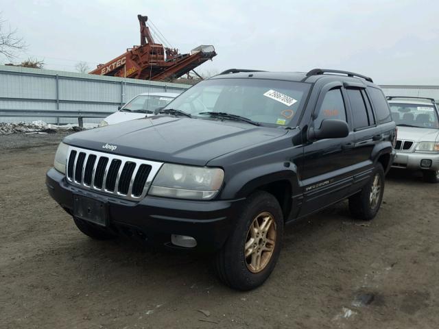 1J4GW48S52C329203 - 2002 JEEP GRAND CHER BLACK photo 2