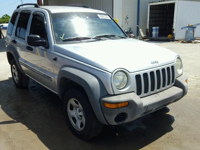 1J8GL48K02W230388 - 2002 JEEP LIBERTY SP SILVER photo 1