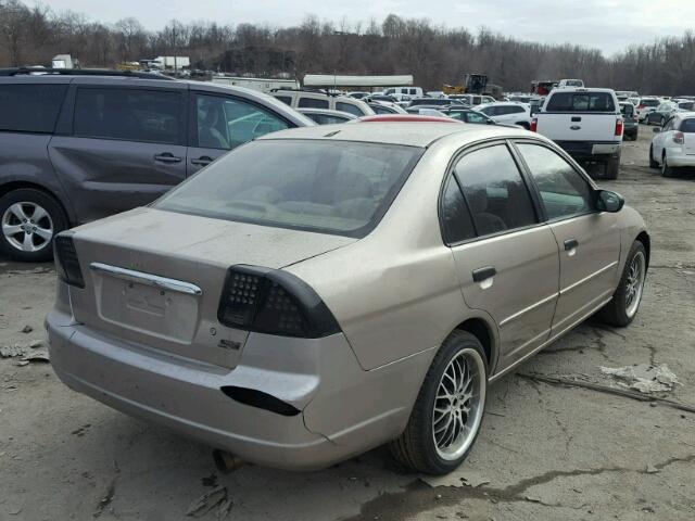 2HGES16511H596128 - 2001 HONDA CIVIC LX TAN photo 4