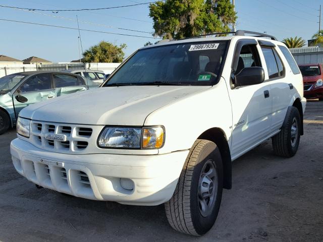 4S2DM58W8Y4343403 - 2000 ISUZU RODEO S WHITE photo 2