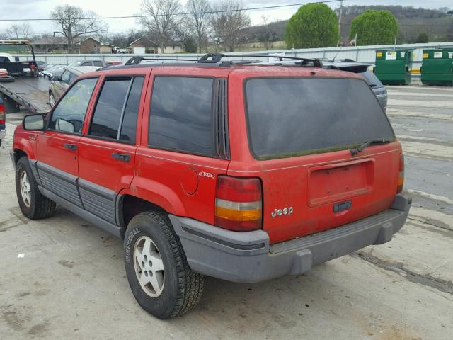 1J4GZ58S9SC725356 - 1995 JEEP GRAND CHER RED photo 3