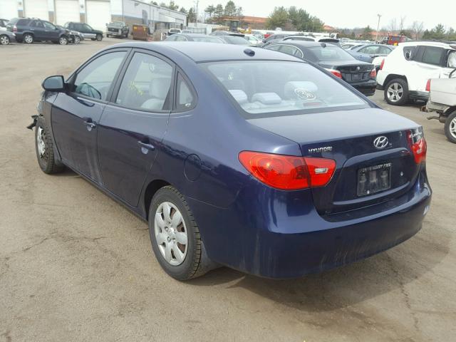 KMHDU46DX8U539359 - 2008 HYUNDAI ELANTRA GL BLUE photo 3