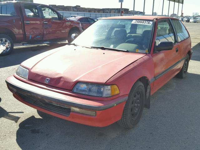 2HGED635XMH516051 - 1991 HONDA CIVIC DX RED photo 2