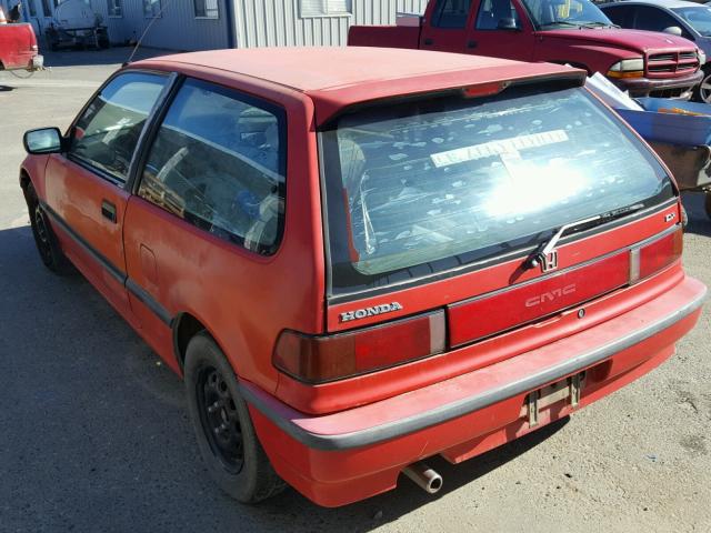 2HGED635XMH516051 - 1991 HONDA CIVIC DX RED photo 3