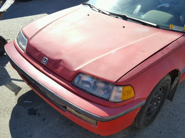 2HGED635XMH516051 - 1991 HONDA CIVIC DX RED photo 9