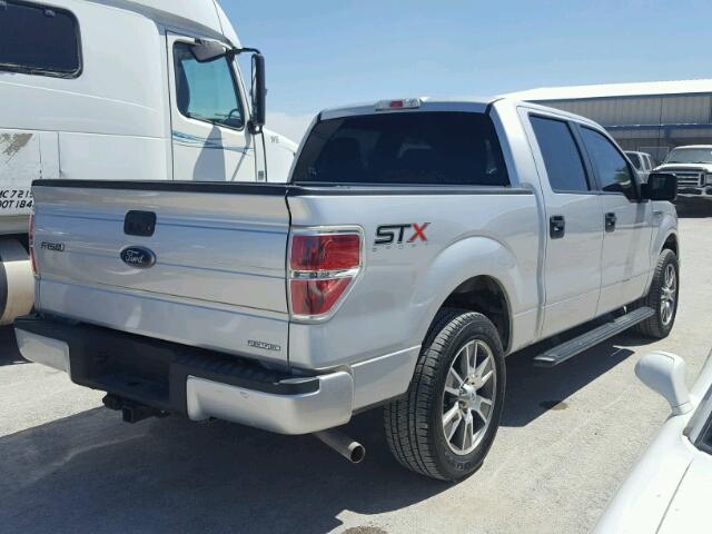 1FTEW1CM3EFA37413 - 2014 FORD F150 SUPER SILVER photo 4