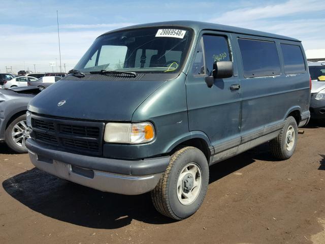 2B4HB15Y6TK115915 - 1996 DODGE RAM WAGON GREEN photo 2