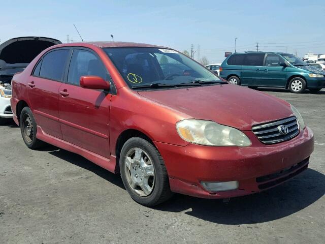 1NXBR32E73Z068118 - 2003 TOYOTA COROLLA RED photo 1