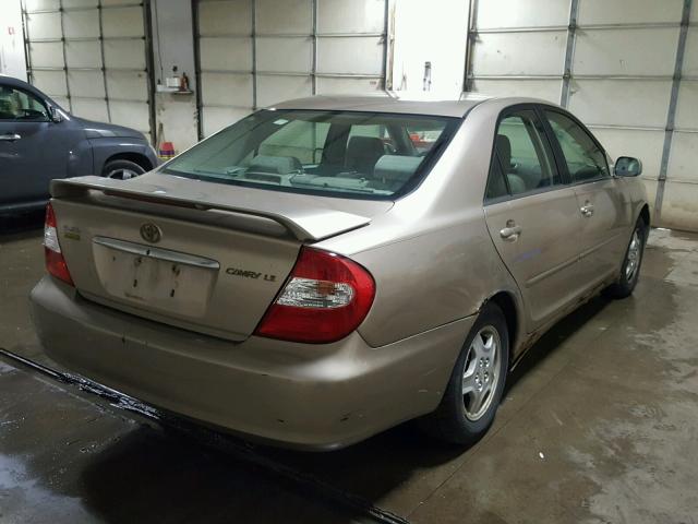 4T1BE32K62U023865 - 2002 TOYOTA CAMRY LE GOLD photo 4