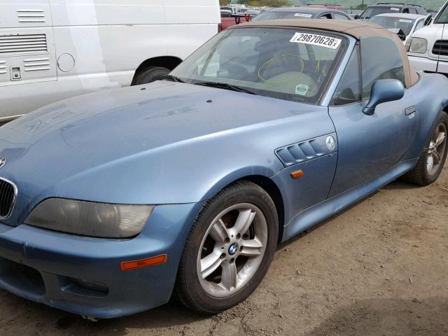 WBACH9343YLG18089 - 2000 BMW Z3 2.3 BLUE photo 2